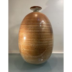 Glazed Stoneware Vase By Roland Zobel, 1988