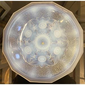Art Deco Opalescent Glass Bowl, Choisy-le-roi, 1930s