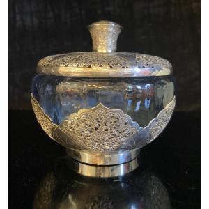 Openwork Silver Covered Bowl, China Or Vietnam, Early 20th Century
