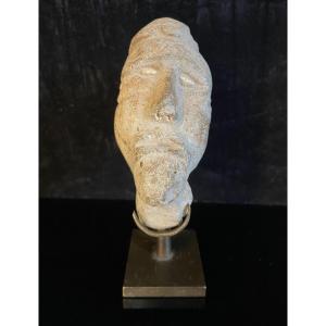 Small Celtic Votive Head, Carved Sandstone, 1st/3rd Century Ad.