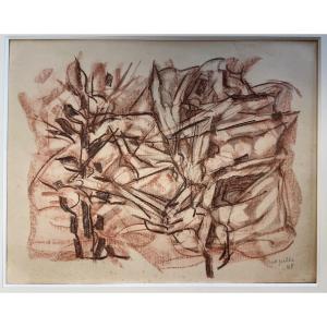 Abstract Landscape Lithography By Jean-paul Riopelle, Year 1965