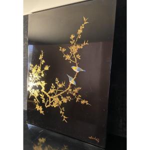 Lacquered Wood Panel By l'Atelier De Nguyenthanh Lê, 50s/60s
