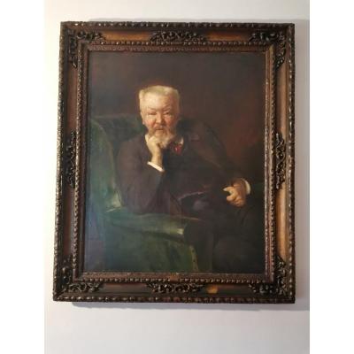 Portrait Of Man By Ernest Bordes Early Twentieth