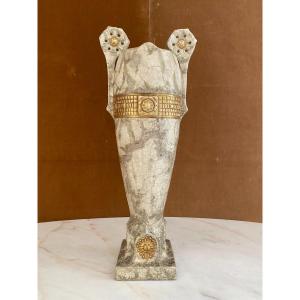 Large Austrian Secessionist Dlg Amphora Vase, Julius Dressler, 1900s