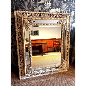 Mid-19th Century Mirror With Glazing Beads