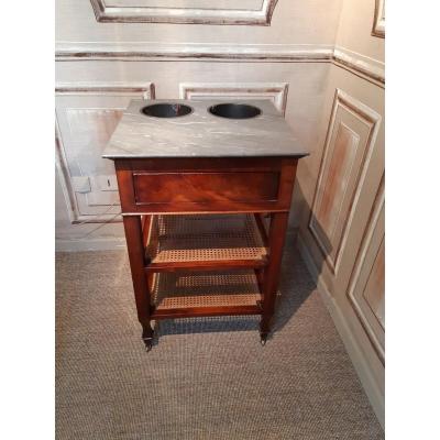 très grand rafraichissoir en acajou d'époque Consulat