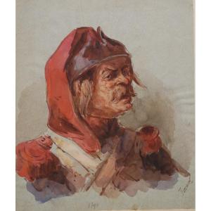 Portrait Of A Military Man By Dupendant 1833-1884