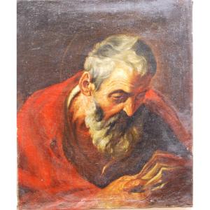 Saint Jerome Religious Painting Oil On Canvas Eighteenth Century