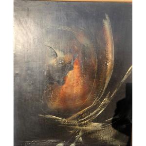 Abstract Oil On Canvas By José Kablat