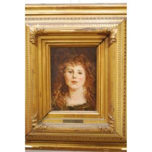 Portrait Of Young Woman By Fritz Rojka