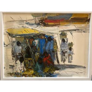 Market Scene, By Leon Belaunzaran, Mexico