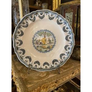Moustiers Earthenware Plate Circa 1750