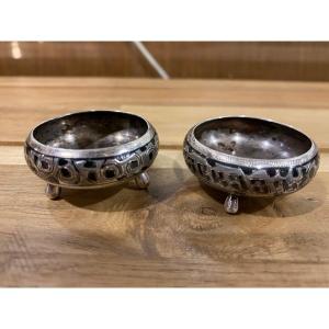 Pair Of Salerons, Nielle Silver, Russia