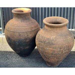 2 Large Jars 19th