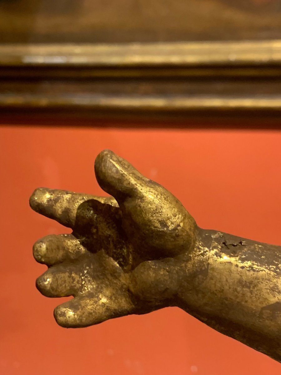 Coppia di putti in legno dorato Italia, fine XVII secolo  -photo-6