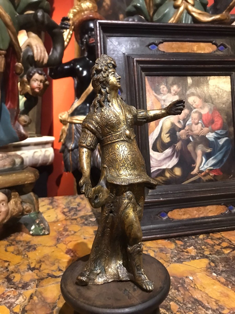 Fugura di paggio in bronzo-photo-3