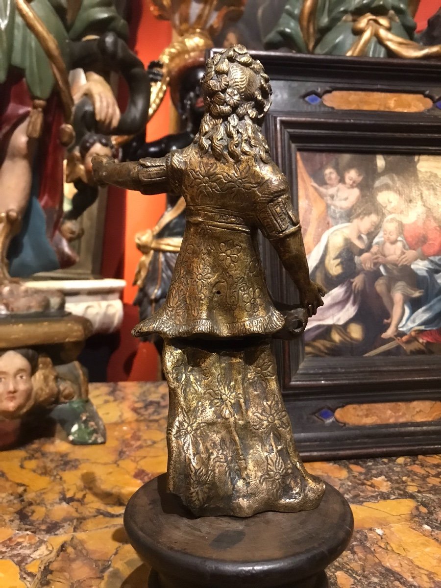 Fugura di paggio in bronzo-photo-4