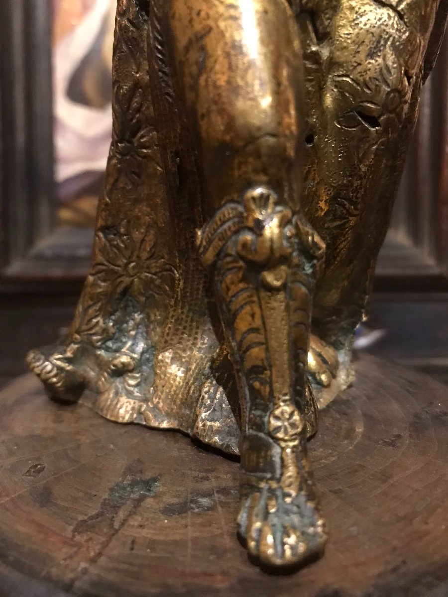 Fugura di paggio in bronzo-photo-5