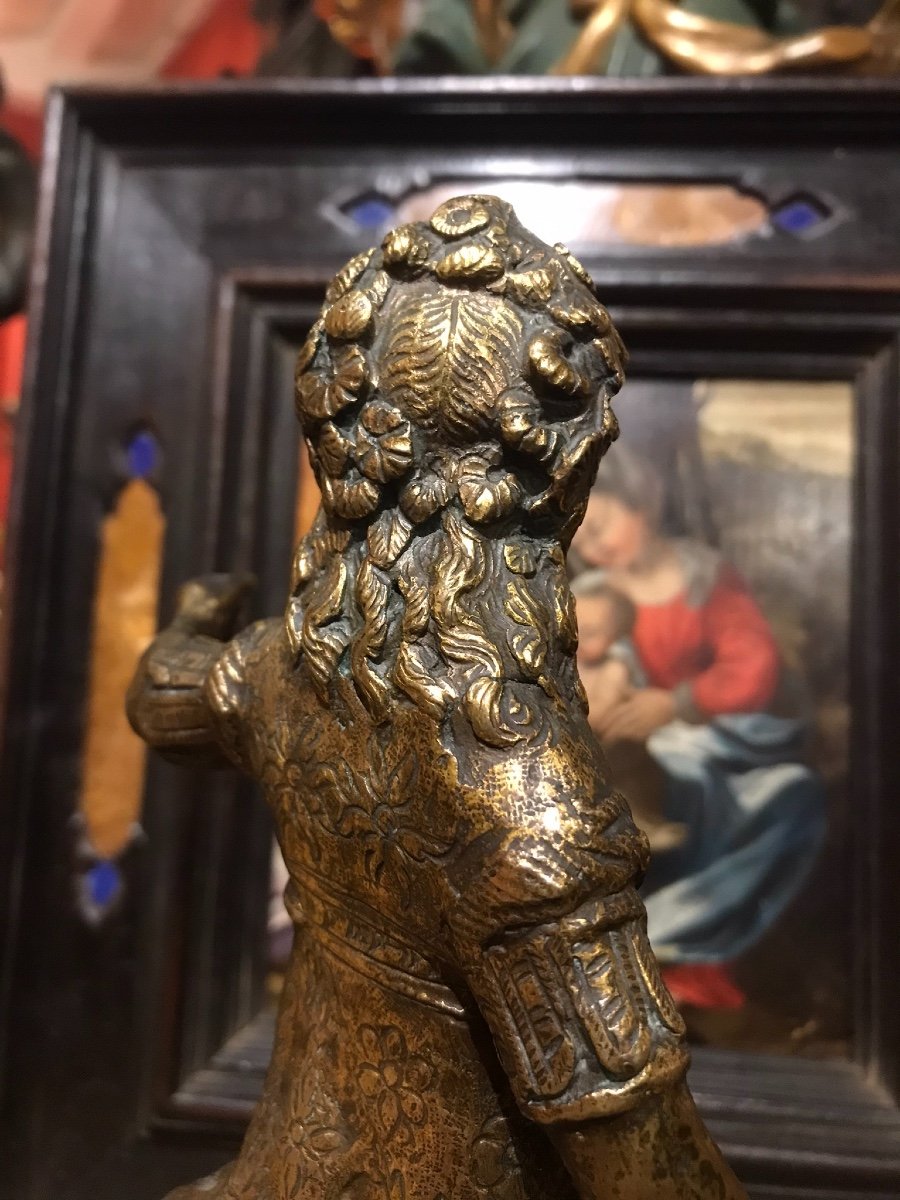 Fugura di paggio in bronzo-photo-6