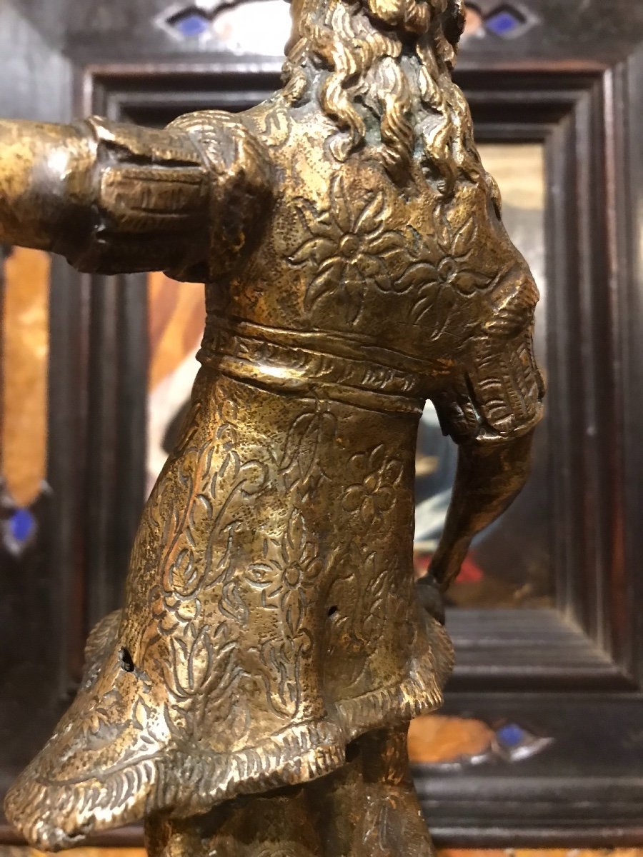 Fugura di paggio in bronzo-photo-7