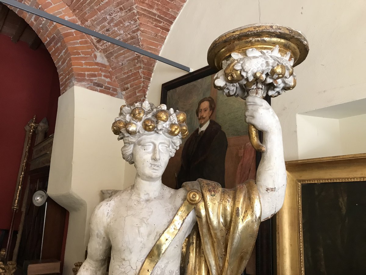 Deux Sculptures En Bois Laqué Et Doré. Toscana. Début Du XVIIIe Siècle-photo-4