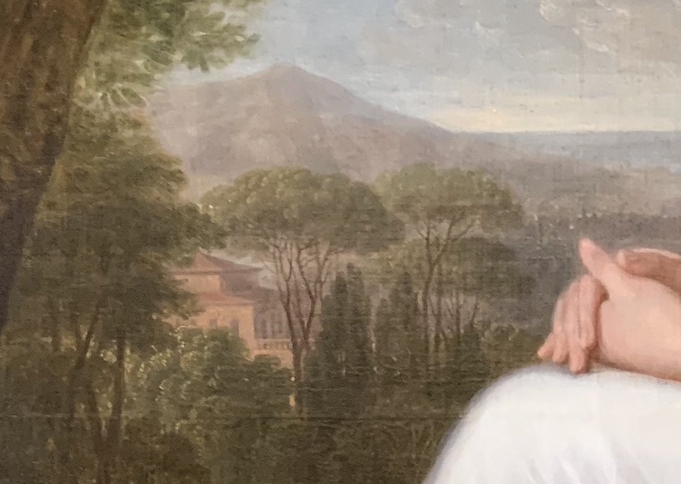 Portrait d'Une Jeune Femme Noble Dans La Campagne Toscane, Fin Du XVIIIe Siècle.-photo-3