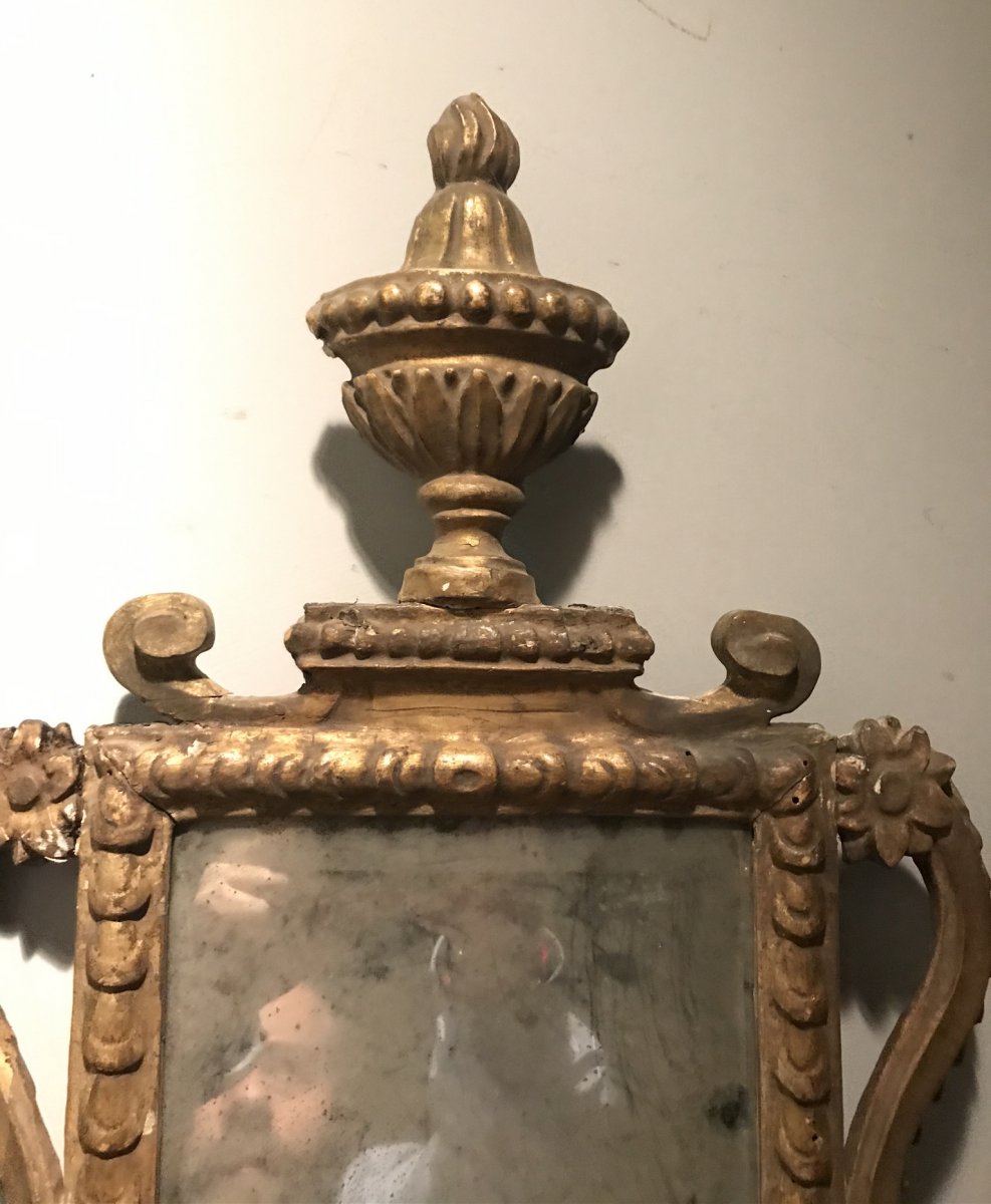 Petit Miroir Toscan Du XVIIIe Siècle. -photo-2