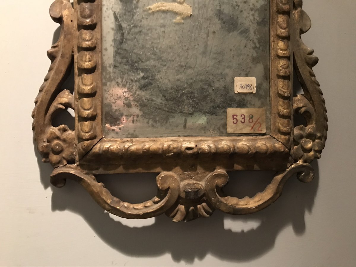 Petit Miroir Toscan Du XVIIIe Siècle. -photo-4