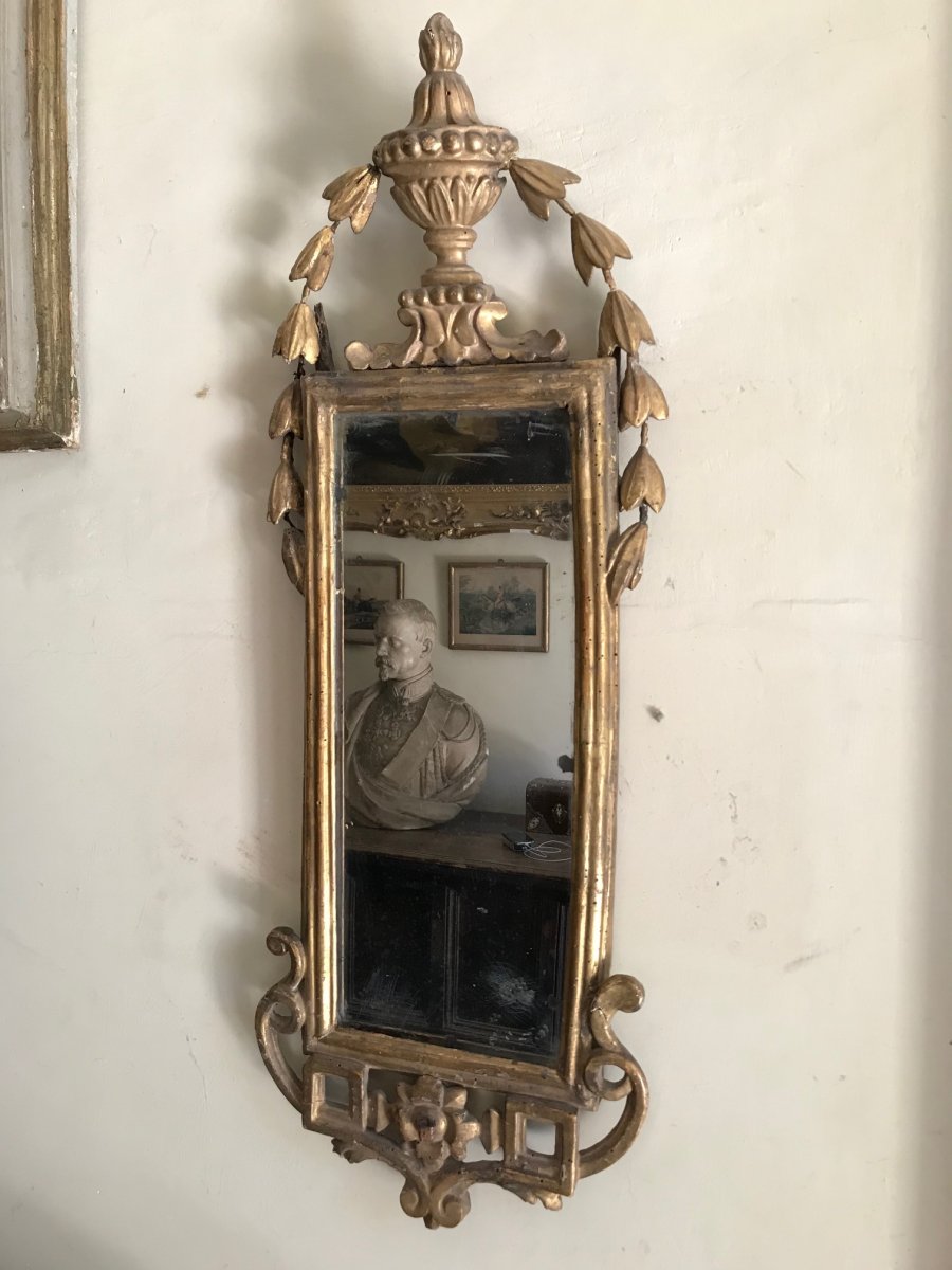 Petit Miroir Toscan Du XVIIIe Siècle. -photo-3