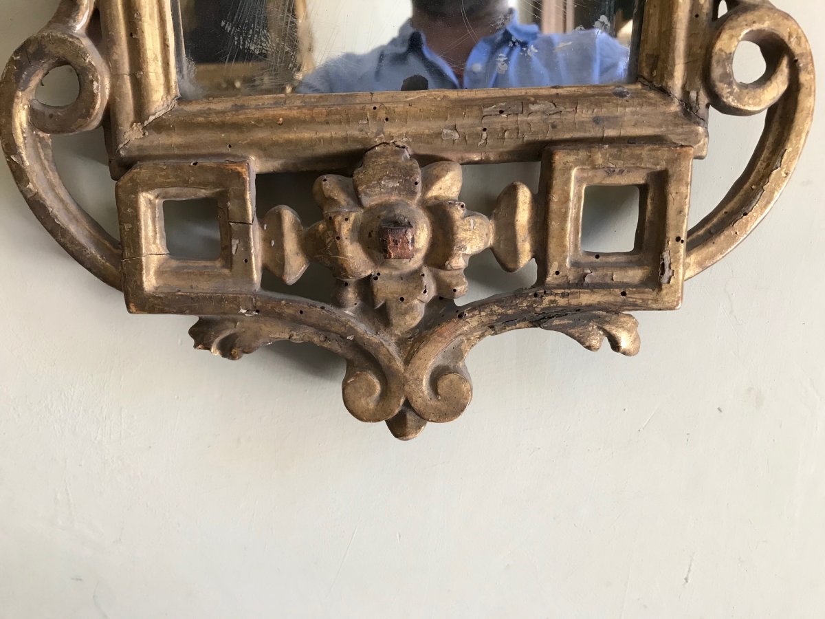 Petit Miroir Toscan Du XVIIIe Siècle. -photo-4