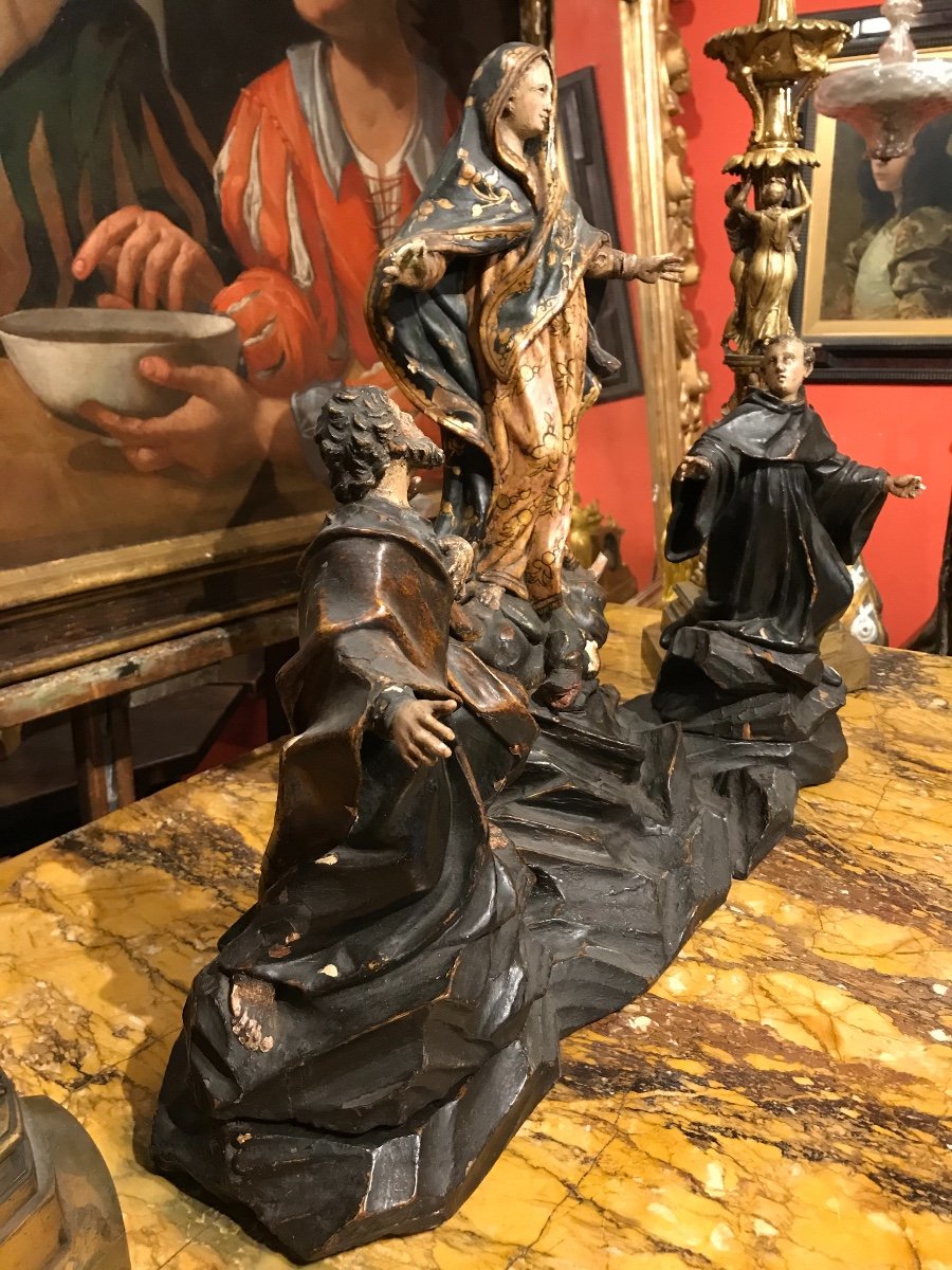 Groupe Sculptural Avec l'Ascension De La Madone. -photo-2
