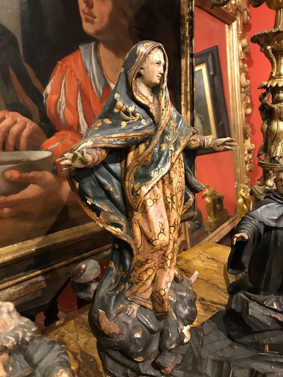 Groupe Sculptural Avec l'Ascension De La Madone. -photo-3