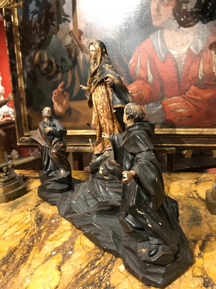 Groupe Sculptural Avec l'Ascension De La Madone. -photo-1