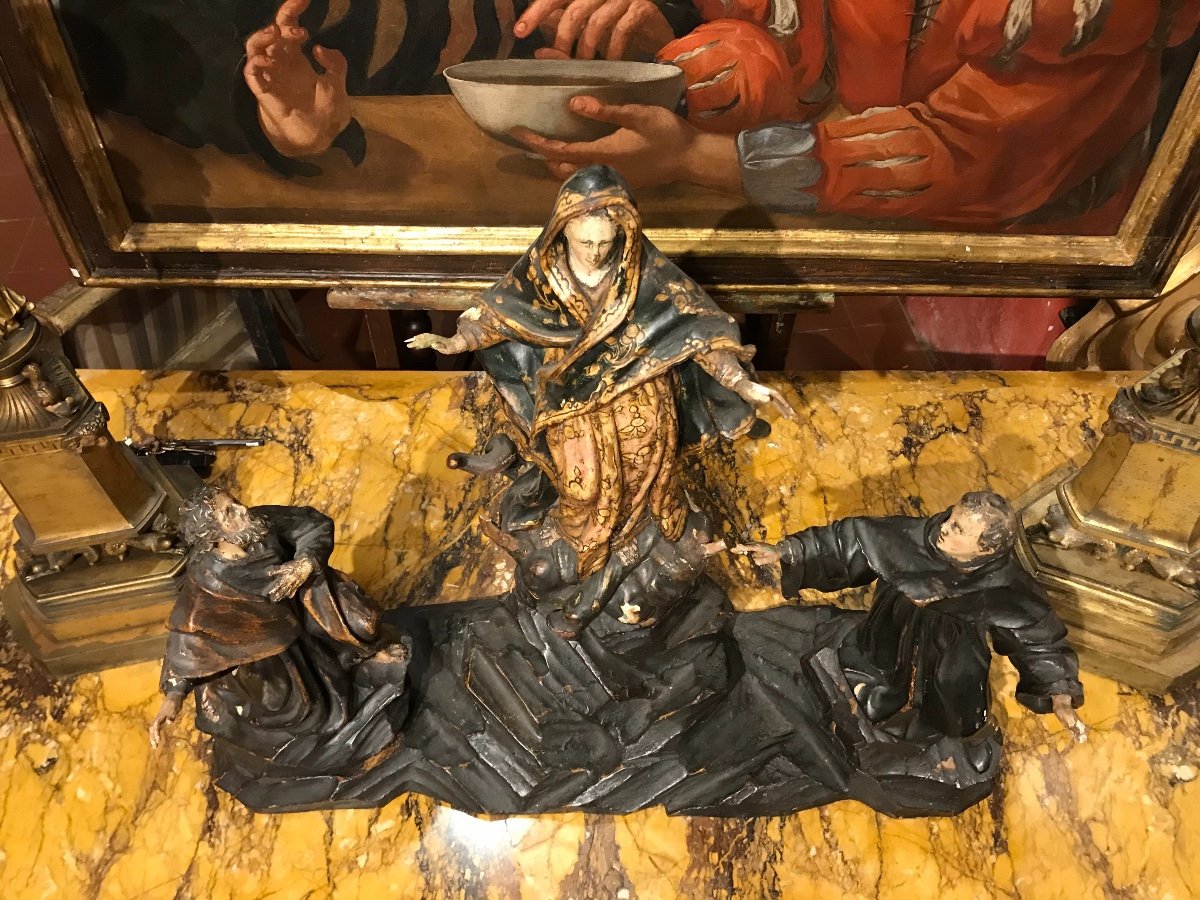 Groupe Sculptural Avec l'Ascension De La Madone. -photo-5