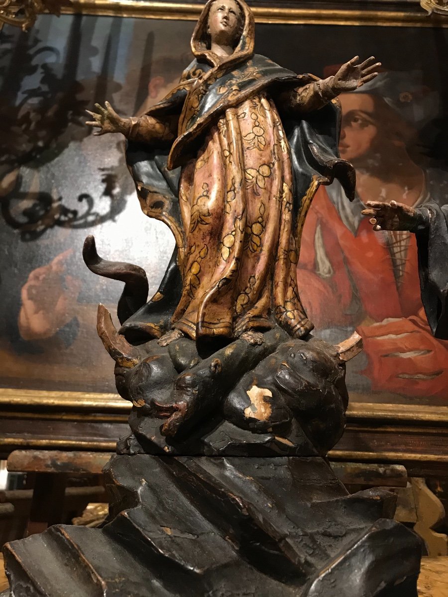 Groupe Sculptural Avec l'Ascension De La Madone. -photo-7