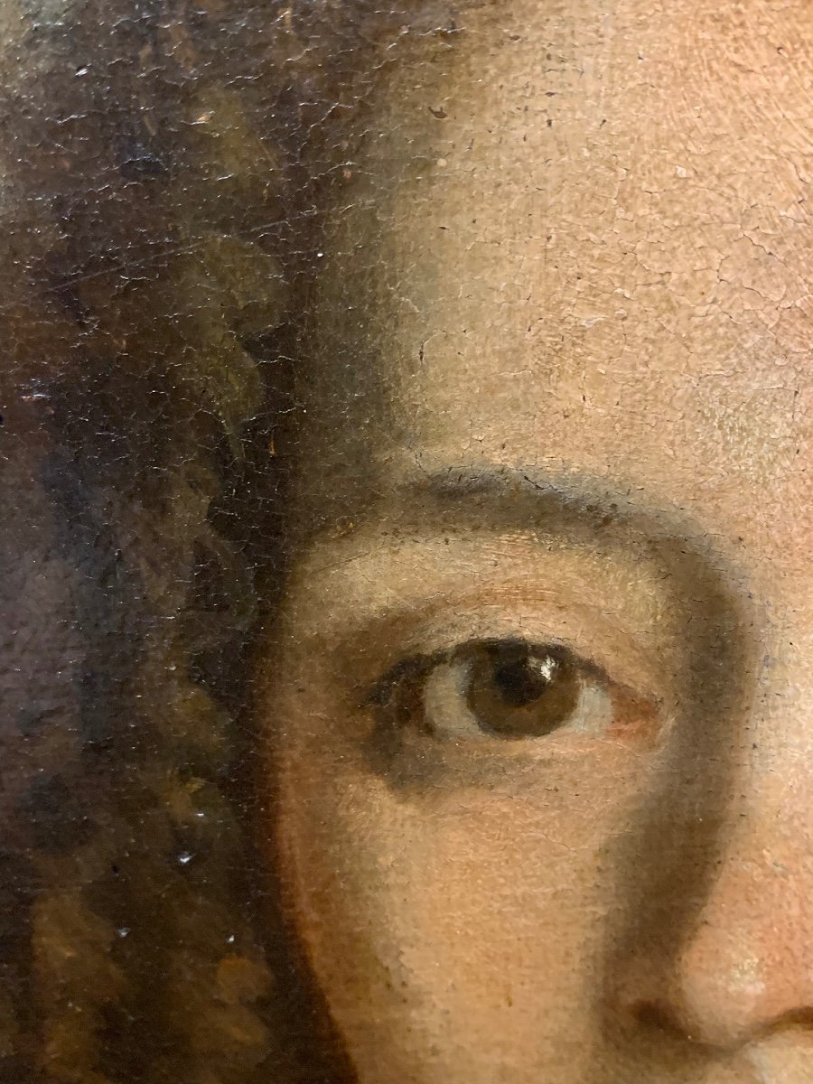 Portrait d'Une Noble Dame, école Florentine, Huile Sur Toile Fin XVIe Siècle   -photo-3