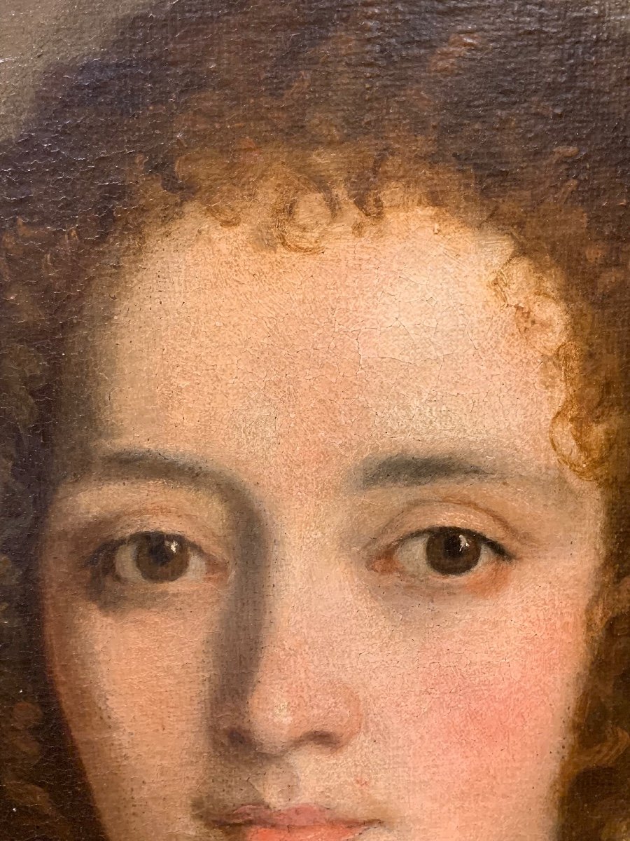 Portrait d'Une Noble Dame, école Florentine, Huile Sur Toile Fin XVIe Siècle   -photo-4