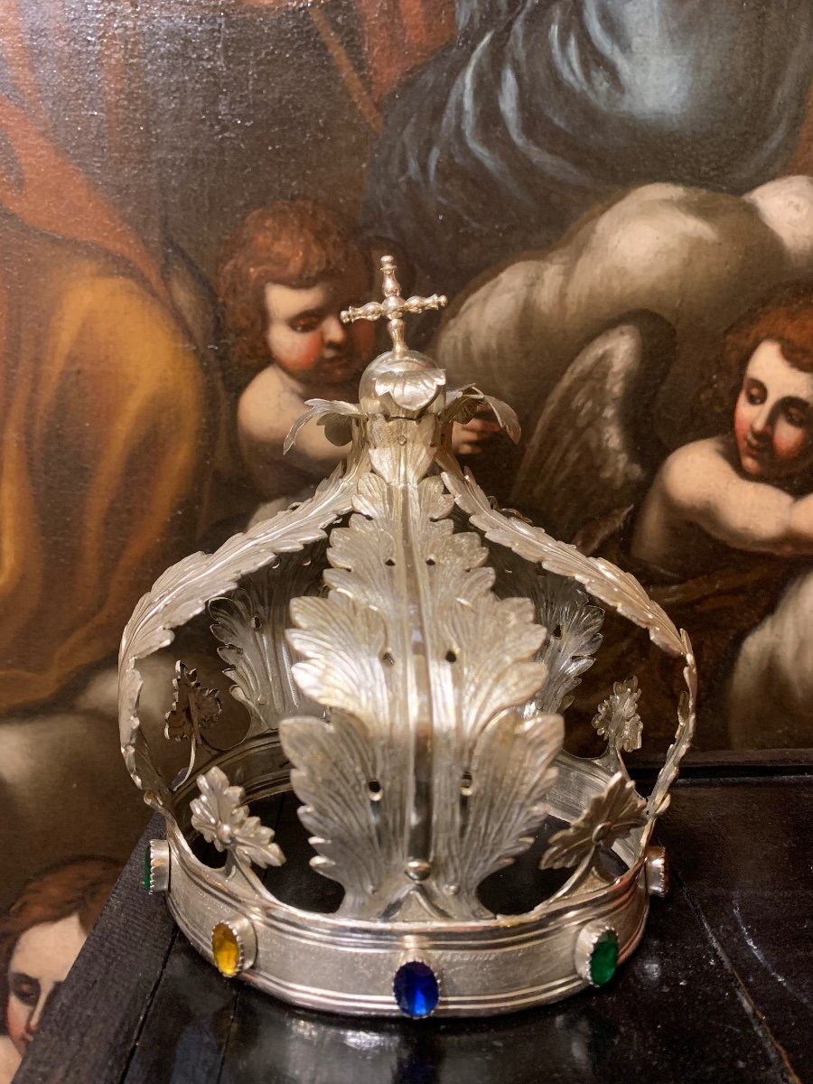 Couronne En Argent, Poinçonnée Scheggi, Florence Début Du XIXe Siècle.  