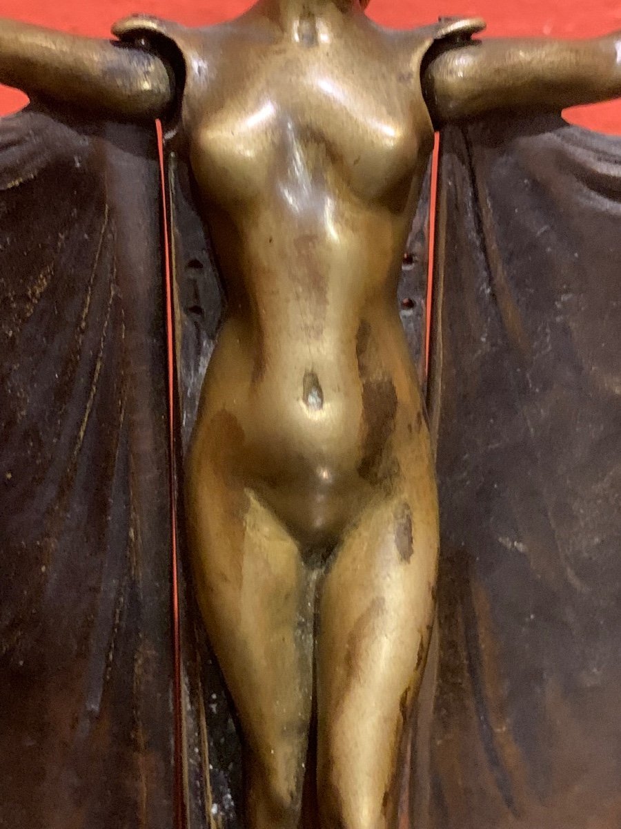 Donna ammantata in bronzo dorato e patinato, Carl Kauba, Vienna, inizio XIX secolo -photo-3