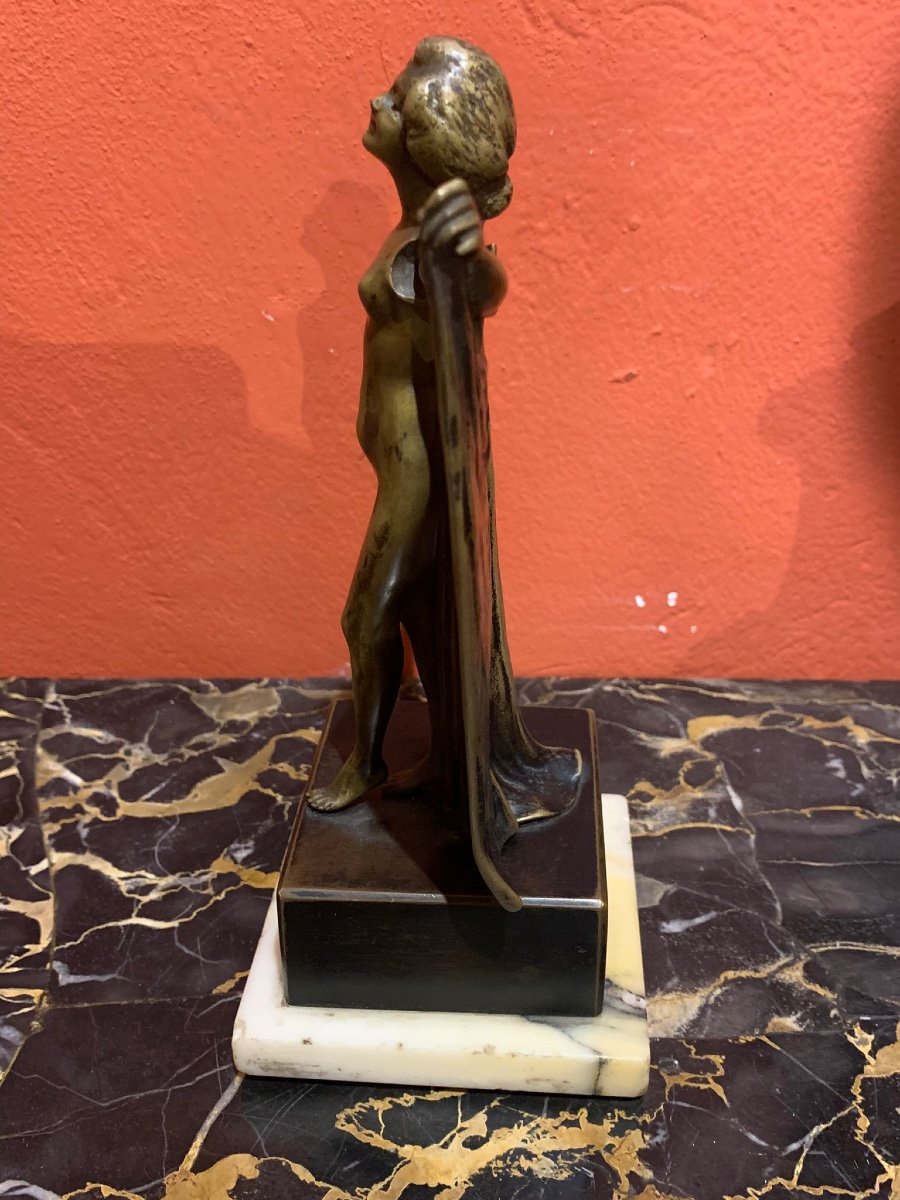 Donna ammantata in bronzo dorato e patinato, Carl Kauba, Vienna, inizio XIX secolo -photo-7