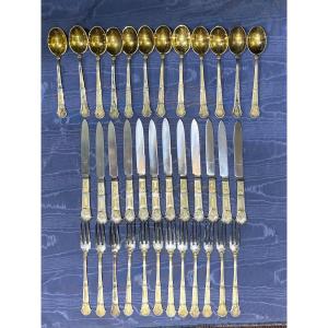 An Italian Silver Cutlery Set, Rome 1840  