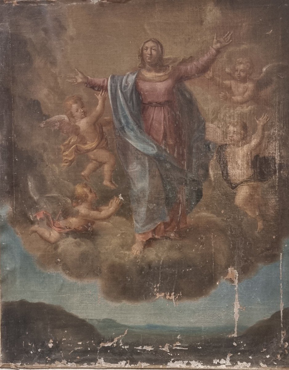 Assunzione della Vergine, Olio su tela, Epoca '700-photo-4