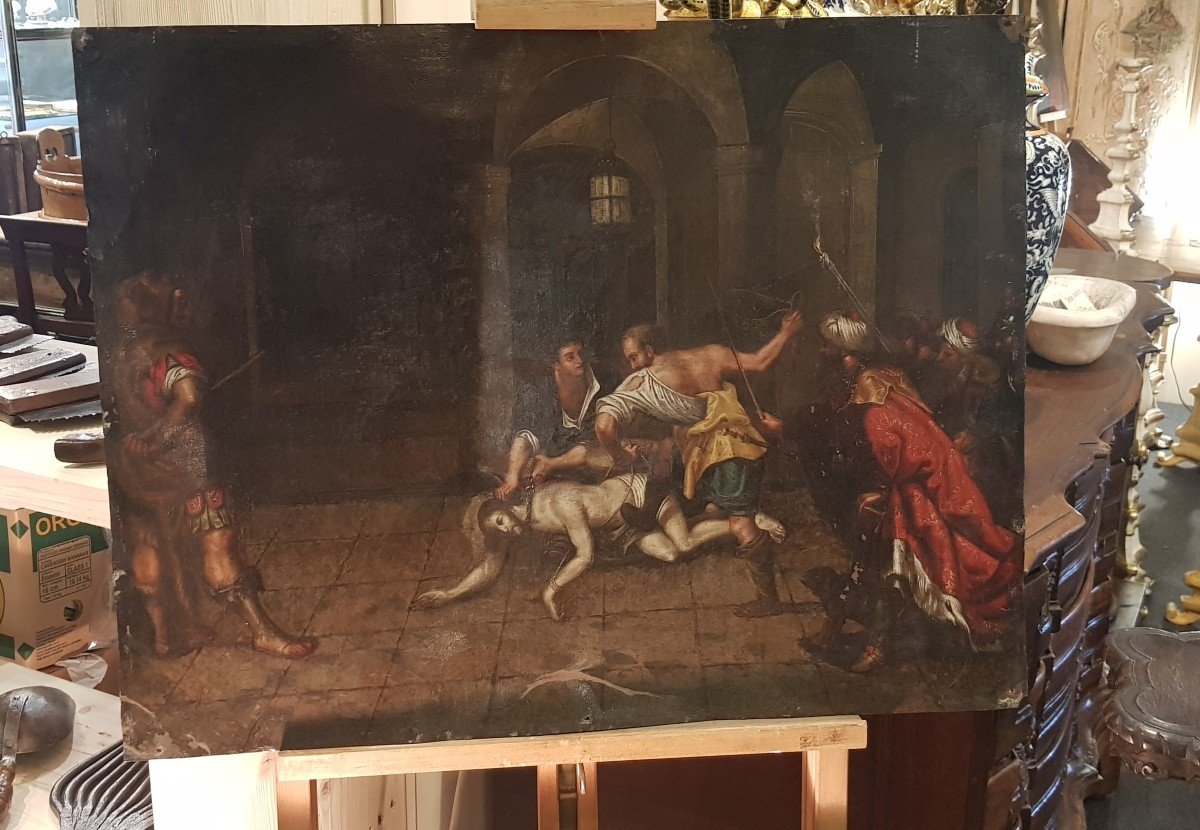 La Flagellazione Di Cristo, Olio Su Rame, Epoca '500-photo-4