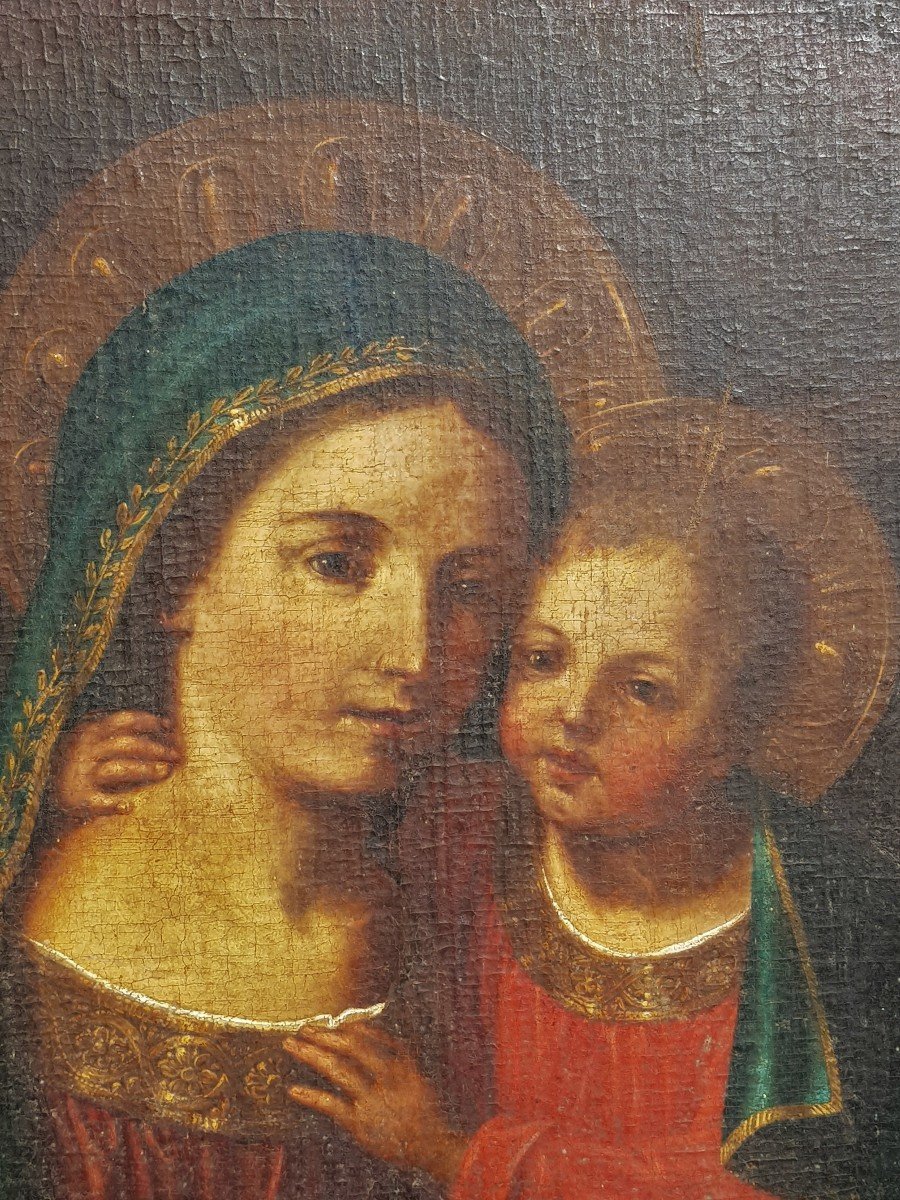 Madonna con bambino, Olio su tela, Epoca '700-photo-2
