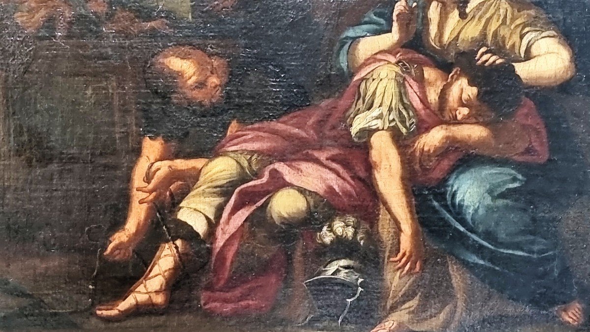 Dalila e Sansone, Olio su tela, Epoca '600-photo-3