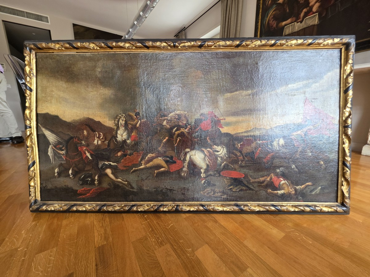 Battaglia, Olio su tela, Epoca 700