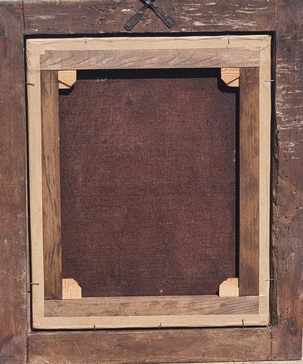 Olio su tela raffigurante volto di anziano, Epoca '600-photo-2