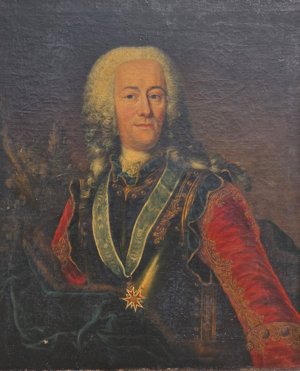 Ritratto di Landgrave Ernst Ludwig of Hesse, Olio su tela,Epoca '700-photo-1