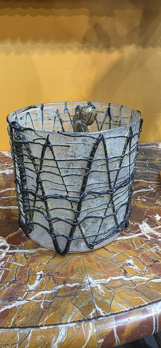 Vaso in vetro di Murano, Firmato-photo-3