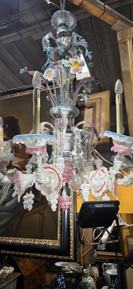 Lampadario in vetro di Murano,Epoca '800-photo-2